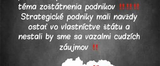 Milan Uhrík (REPUBLIKA): Strategické podniky jedoducho musí vlastniť štát ‼️